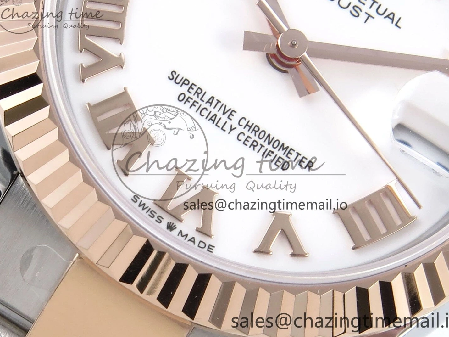 MiroTime 1230 Casual DateJust 31 278271 ARF 1:1 Best Edition 904L Steel White Roman Dial on SS RG Oyster Bracelet ETA 521